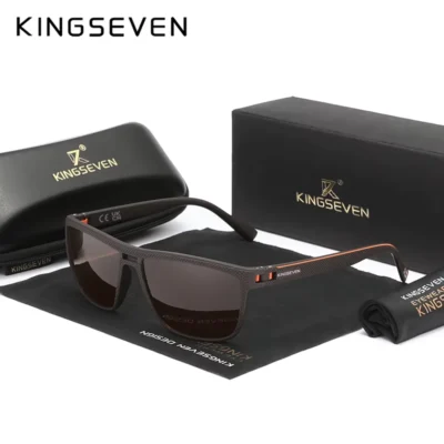 KINGSEVEN WAYFARER Style Polarized Sunglass, N7838, Brown
