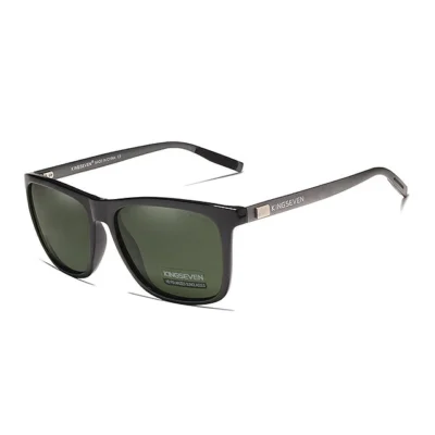 KINGSEVEN Polarized Aluminum Frame Sunglass, NF7557, Gun Green